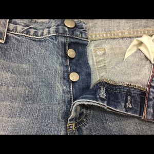 J. Crew button fly jeans size 14 distressed